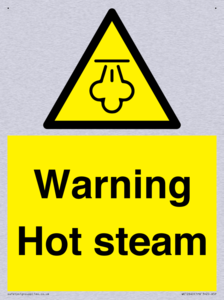 Warning Hot steam